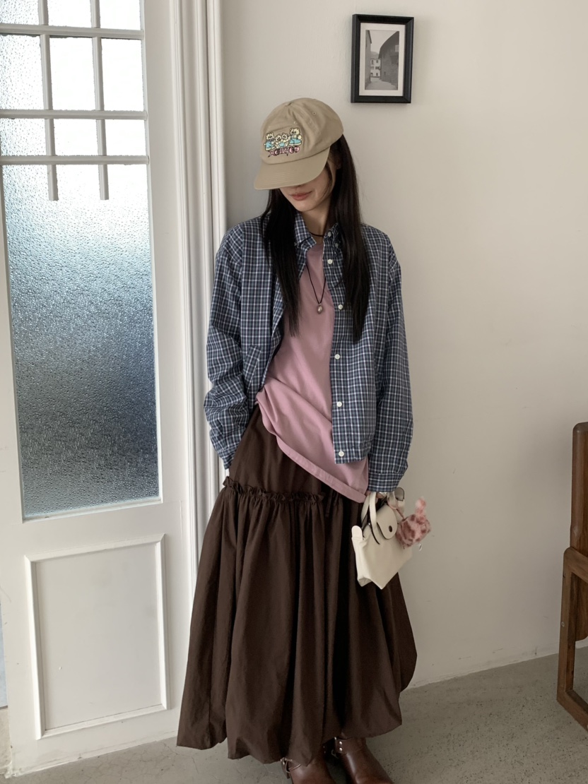 PEBBLE韓國代購㊣女裝新款時尚真品人氣職業25秋冬推薦長袖T恤PEBBLE/LAYER長袖T恤