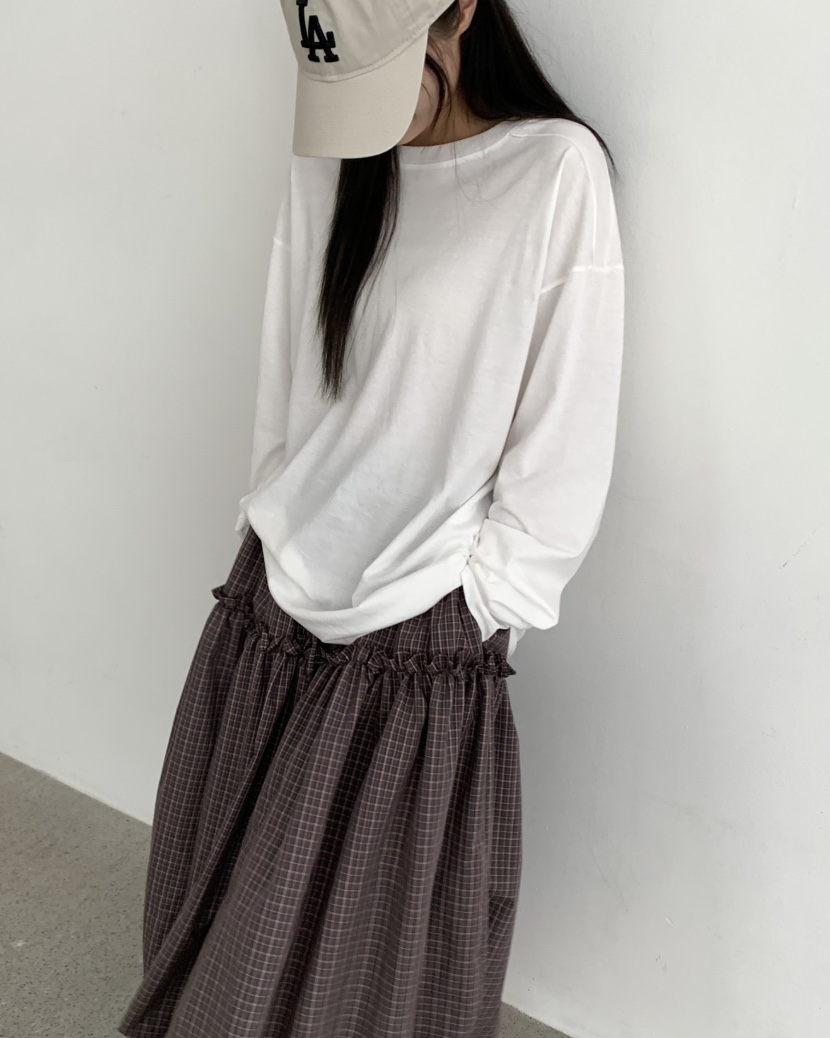 PEBBLE韓國代購㊣女裝新款時尚真品人氣職業25秋冬推薦長袖T恤PEBBLE/LAYER長袖T恤