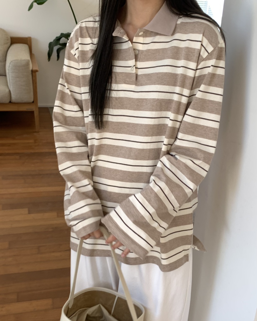 PEBBLE東大門㊣直郵女士新款推薦25秋冬真品熱賣時尚長袖T恤PEBBLE/LAYER長袖T恤