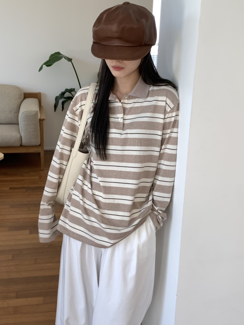 PEBBLE東大門㊣直郵女士新款推薦25秋冬真品熱賣時尚長袖T恤PEBBLE/LAYER長袖T恤