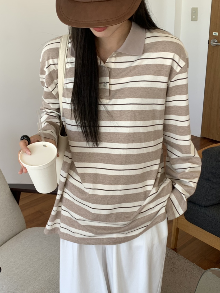PEBBLE東大門㊣直郵女士新款推薦25秋冬真品熱賣時尚長袖T恤PEBBLE/LAYER長袖T恤