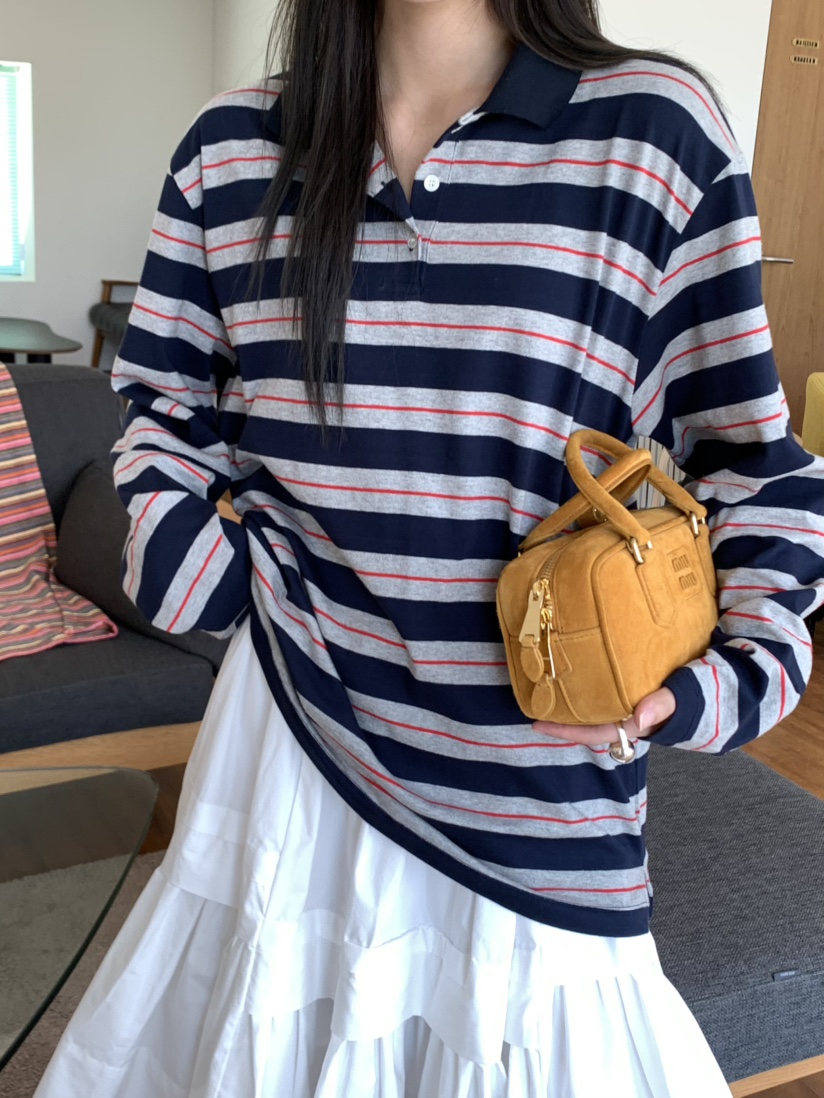 PEBBLE東大門㊣直郵女士新款推薦25秋冬真品熱賣時尚長袖T恤PEBBLE/LAYER長袖T恤