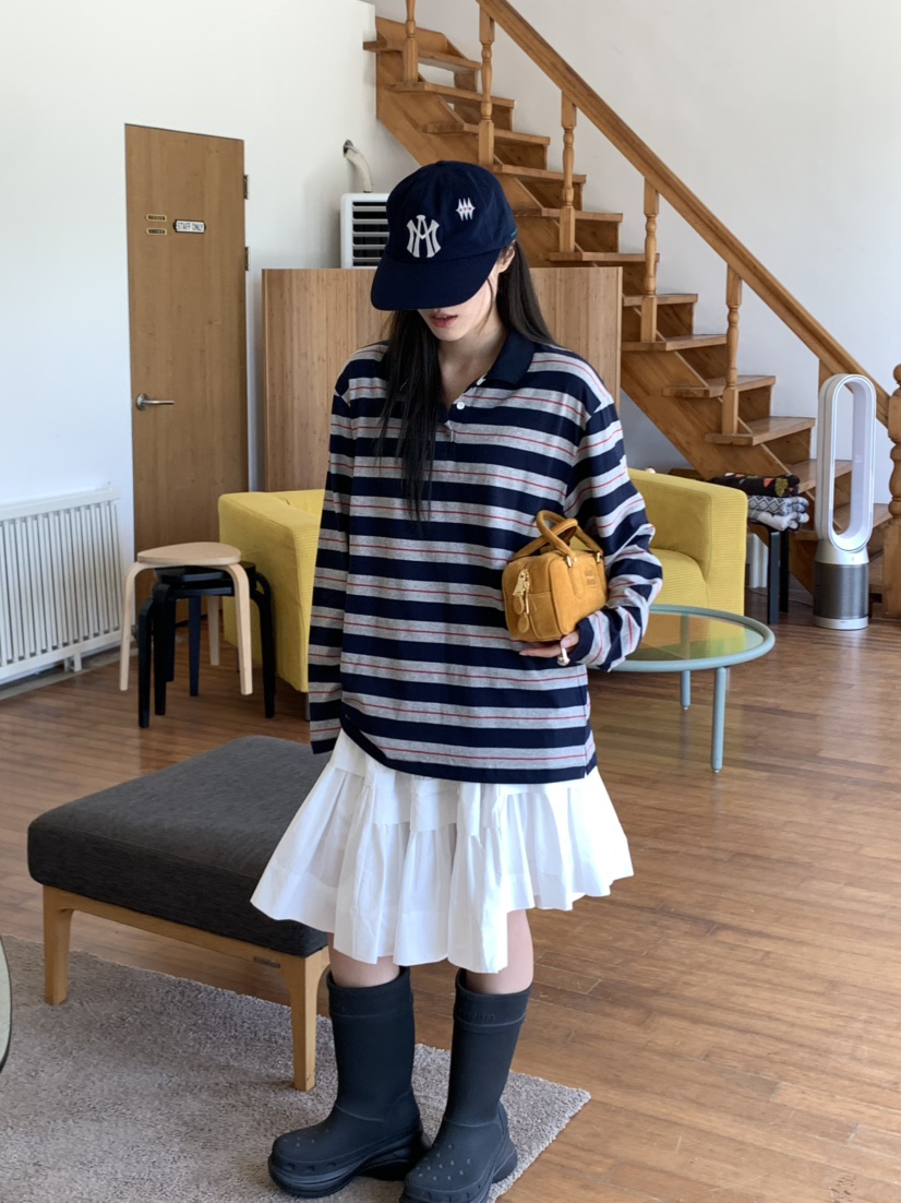 PEBBLE東大門㊣直郵女士新款推薦25秋冬真品熱賣時尚長袖T恤PEBBLE/LAYER長袖T恤