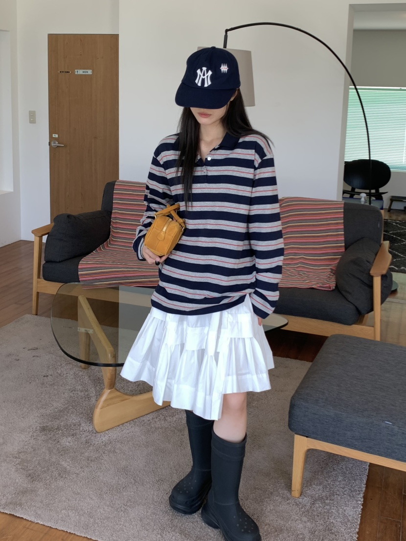 PEBBLE東大門㊣直郵女士新款推薦25秋冬真品熱賣時尚長袖T恤PEBBLE/LAYER長袖T恤