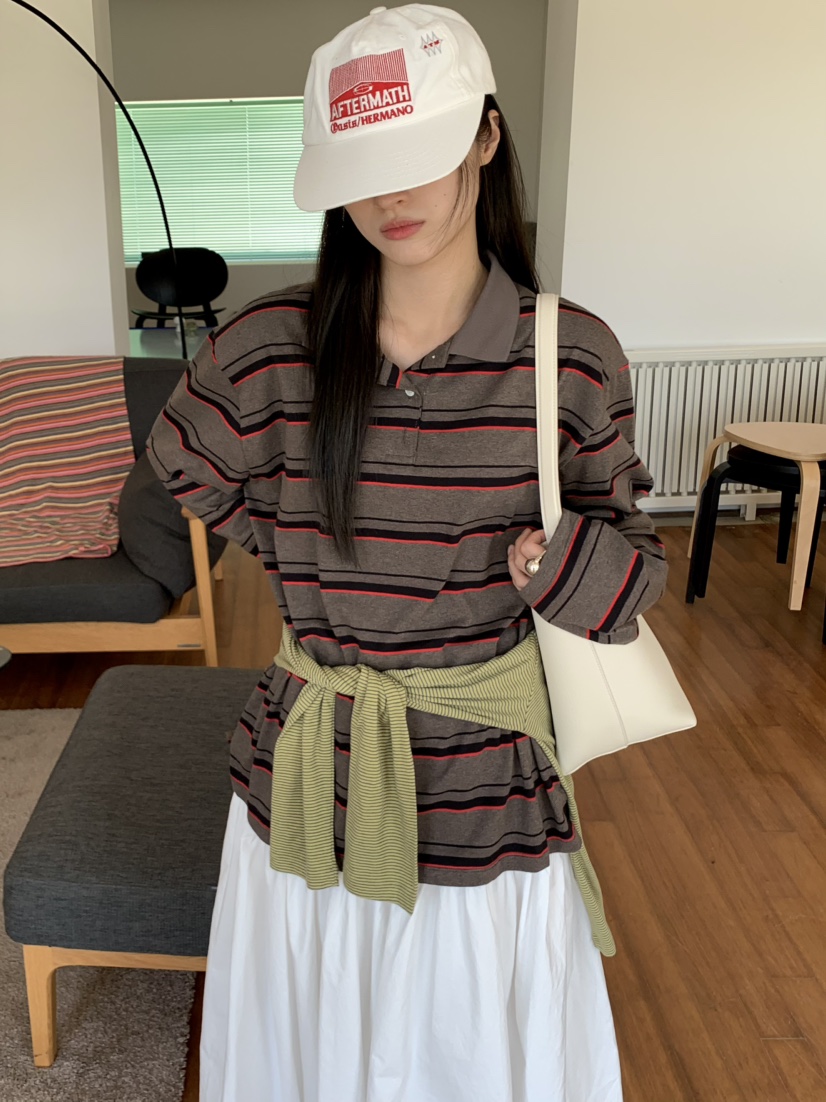 PEBBLE東大門㊣直郵女士新款推薦25秋冬真品熱賣時尚長袖T恤PEBBLE/LAYER長袖T恤