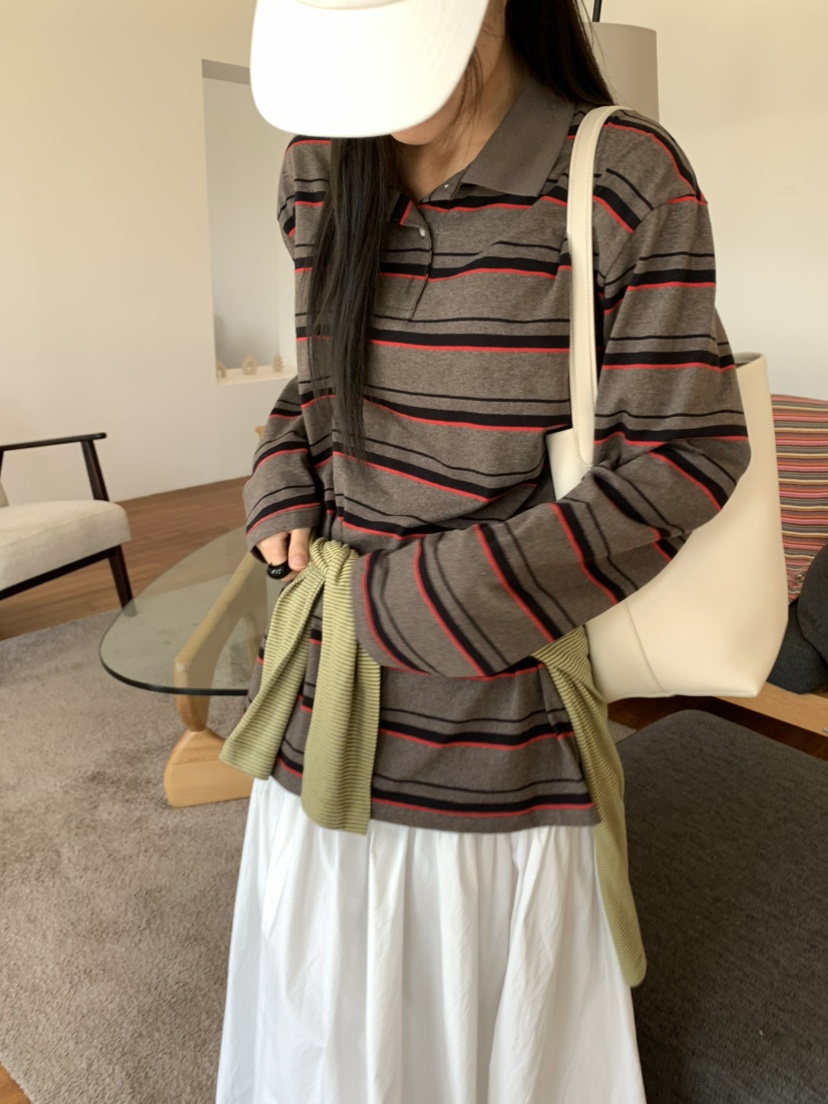 PEBBLE東大門㊣直郵女士新款推薦25秋冬真品熱賣時尚長袖T恤PEBBLE/LAYER長袖T恤