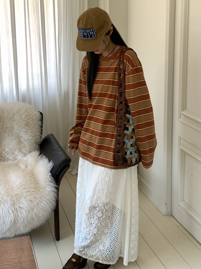 PEBBLE東大門㊣實拍女士新款休閑真品人氣推薦職業時尚長袖T恤PEBBLE/LAYER長袖T恤