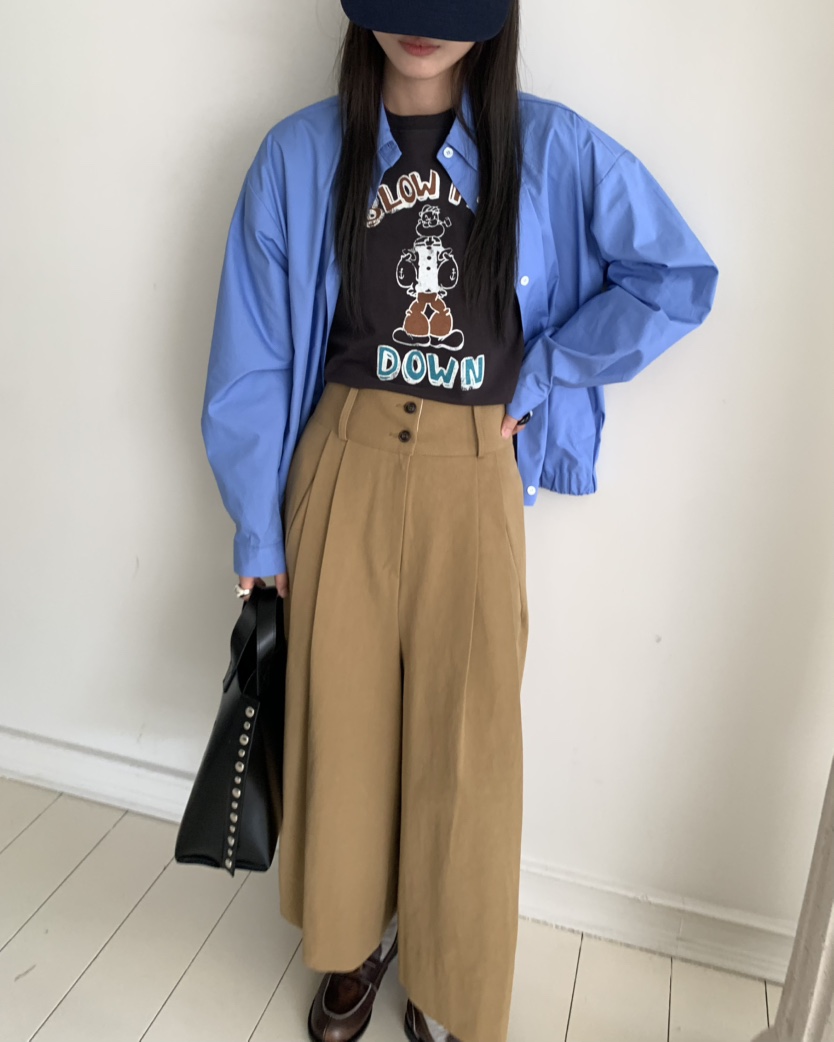 PEBBLE東大門㊣實拍女士新品時尚25秋冬推薦熱賣職業休閑褲PEBBLE/LAYER休閑褲