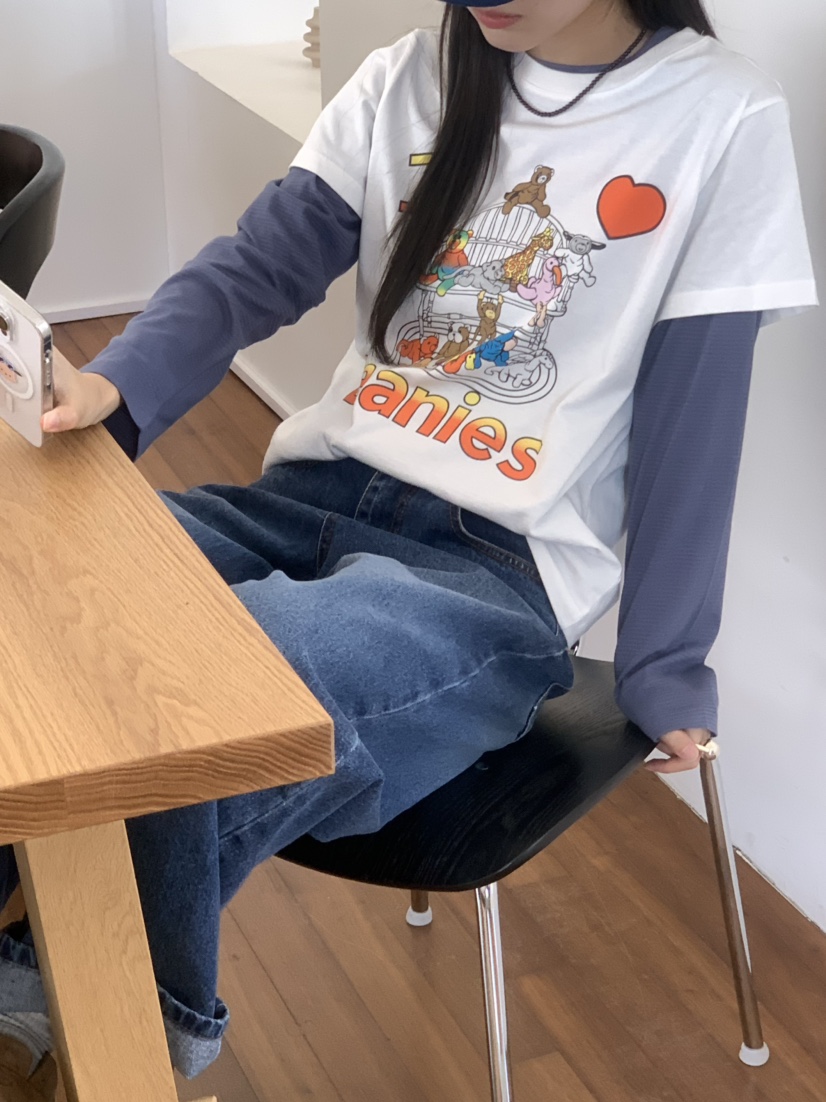 PEBBLE東大門㊣實拍女士新品25秋冬時尚熱賣牛仔褲直筒牛仔PEBBLE/LAYER牛仔褲