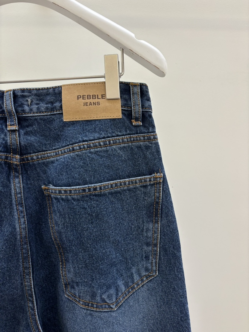 PEBBLE東大門㊣實拍女士新品25秋冬時尚熱賣牛仔褲直筒牛仔PEBBLE/LAYER牛仔褲