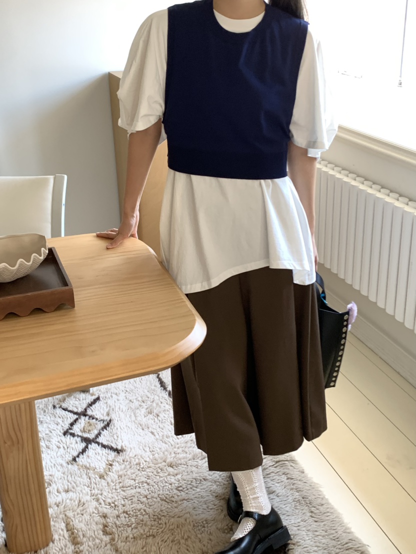 PEBBLE東大門㊣直郵女裝新品熱賣真品職業25秋冬休閑褲羊毛PEBBLE/LAYER休閑褲