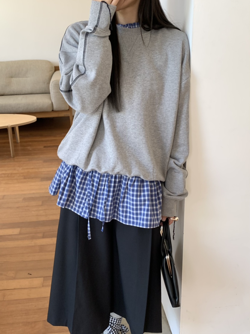 PEBBLE東大門㊣直郵女士新款25秋冬熱賣時尚推薦人氣職業衛衣PEBBLE/LAYER衛衣