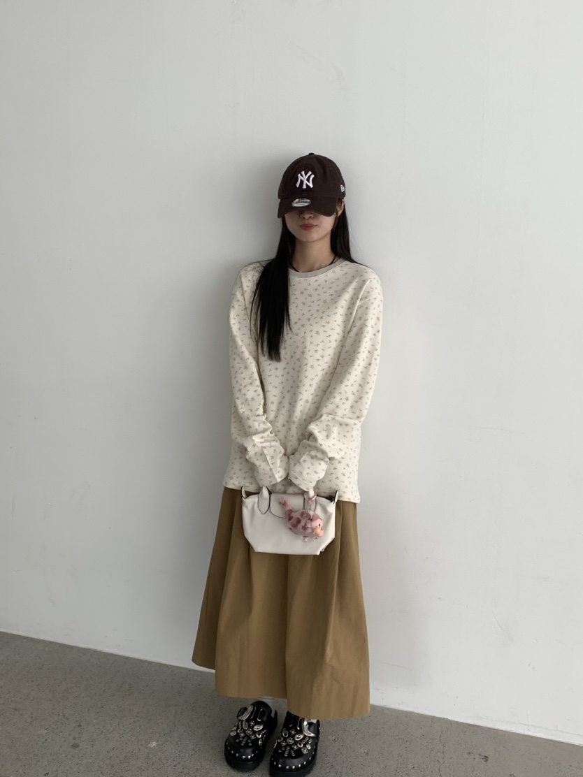 PEBBLE東大門㊣實拍女裝新品真品休閑25秋冬職業人氣長袖T恤PEBBLE/LAYER長袖T恤