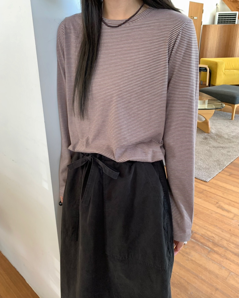 PEBBLE東大門㊣實拍女士新品真品推薦時尚熱賣人氣休閑長袖T恤PEBBLE/LAYER長袖T恤