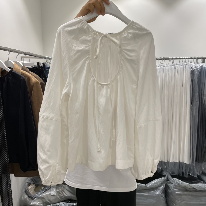 THE SECOND GROW東大門㊣直郵女裝新品真品襯衫蕾絲衫褶皺THE SECOND GROW襯衫/蕾絲衫