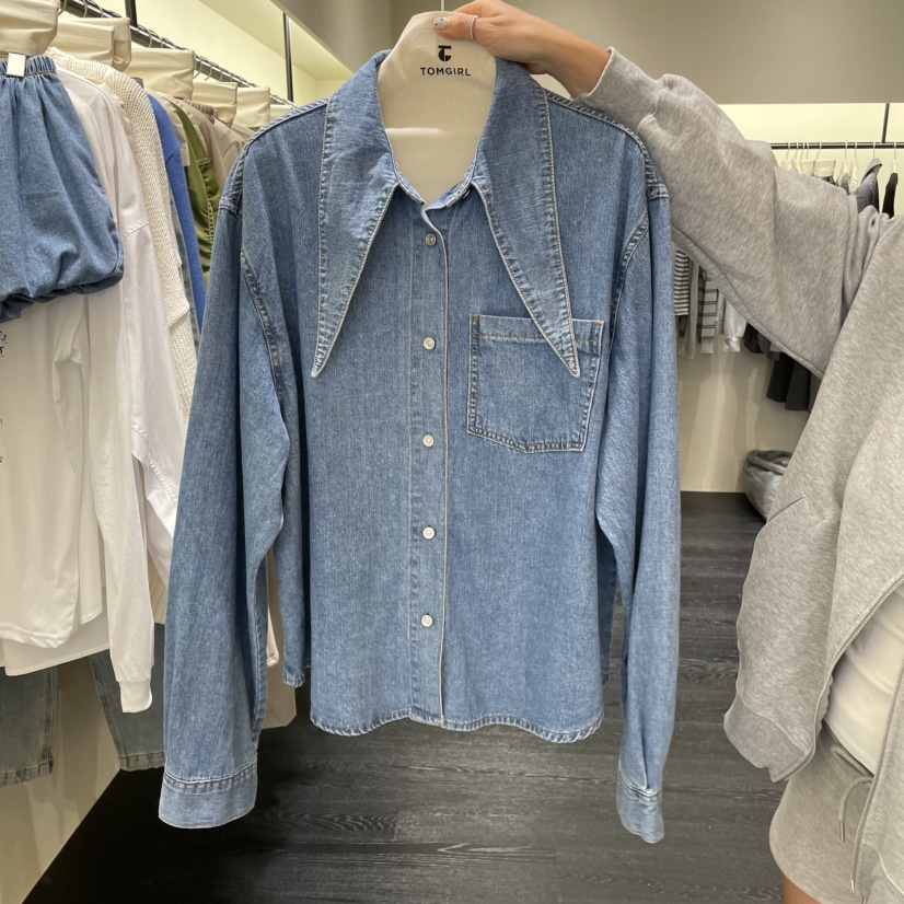 TOMGIRL東大門㊣代購女裝新款真品休閑人氣推薦熱賣襯衫蕾絲衫TOMGIRL襯衫/蕾絲衫圖色1