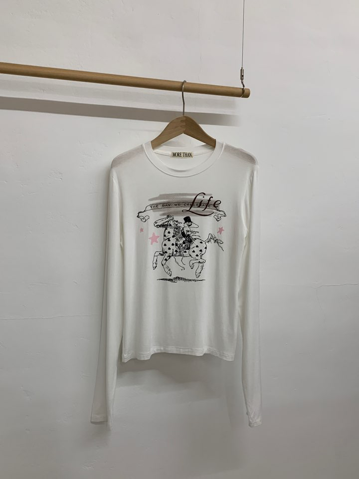 MORE THAN-P東大門㊣直郵女裝新品真品時尚人氣職業長袖T恤MORE THAN長袖T恤圖色1