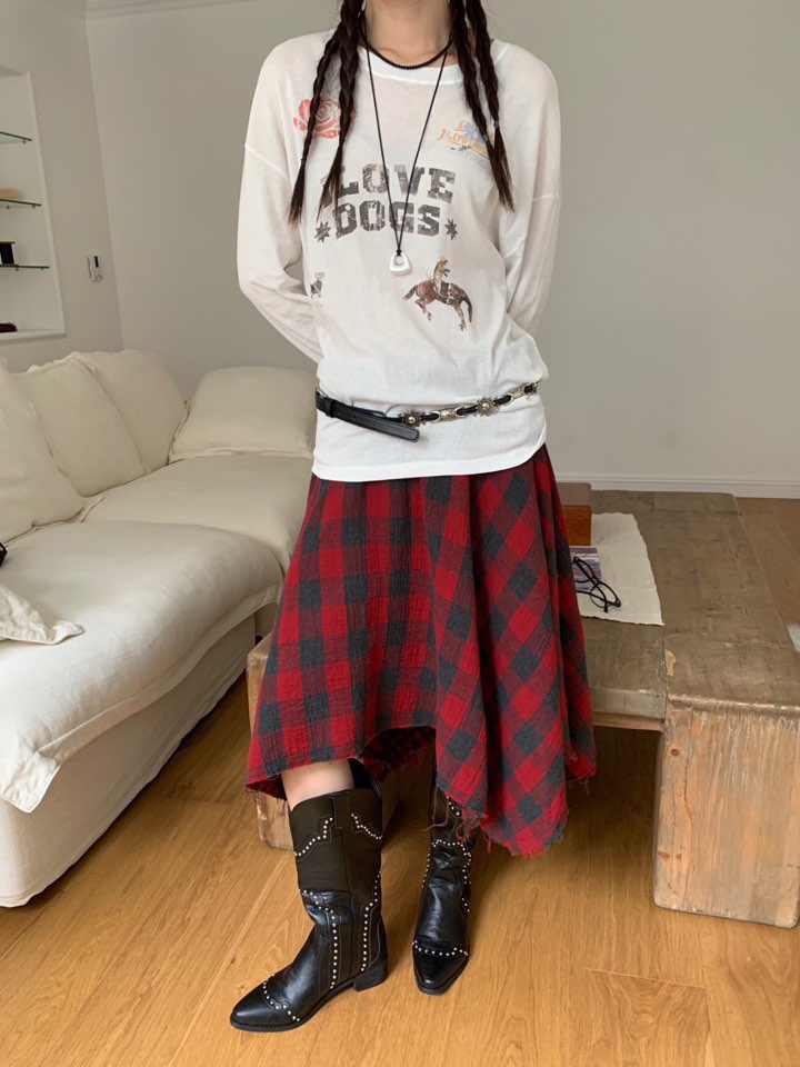 MORE THAN-P東大門㊣直郵女裝新款人氣半身裙中短裙雙排扣MORE THAN半身裙/中短裙