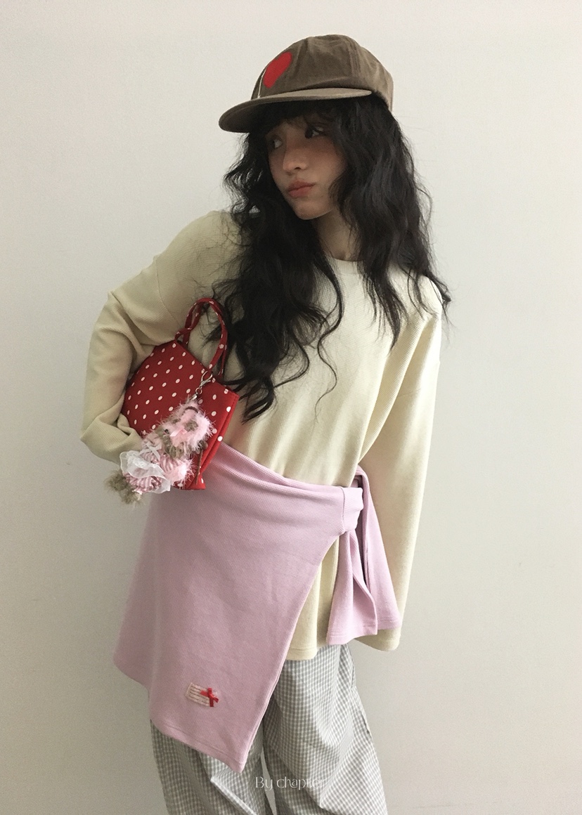 BY CHAPTER東大門㊣直郵女裝新品25秋冬休閑人氣職業長袖T恤Chapter長袖T恤