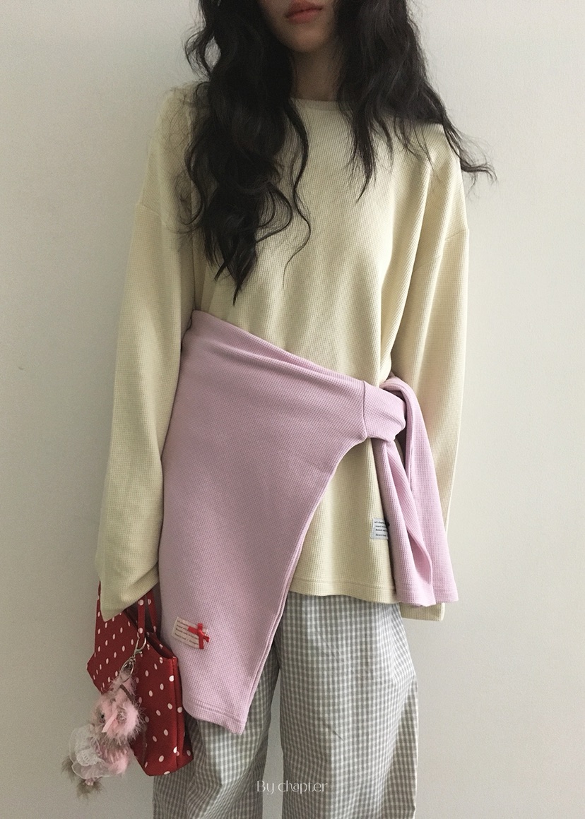 BY CHAPTER東大門㊣直郵女裝新品25秋冬休閑人氣職業長袖T恤Chapter長袖T恤