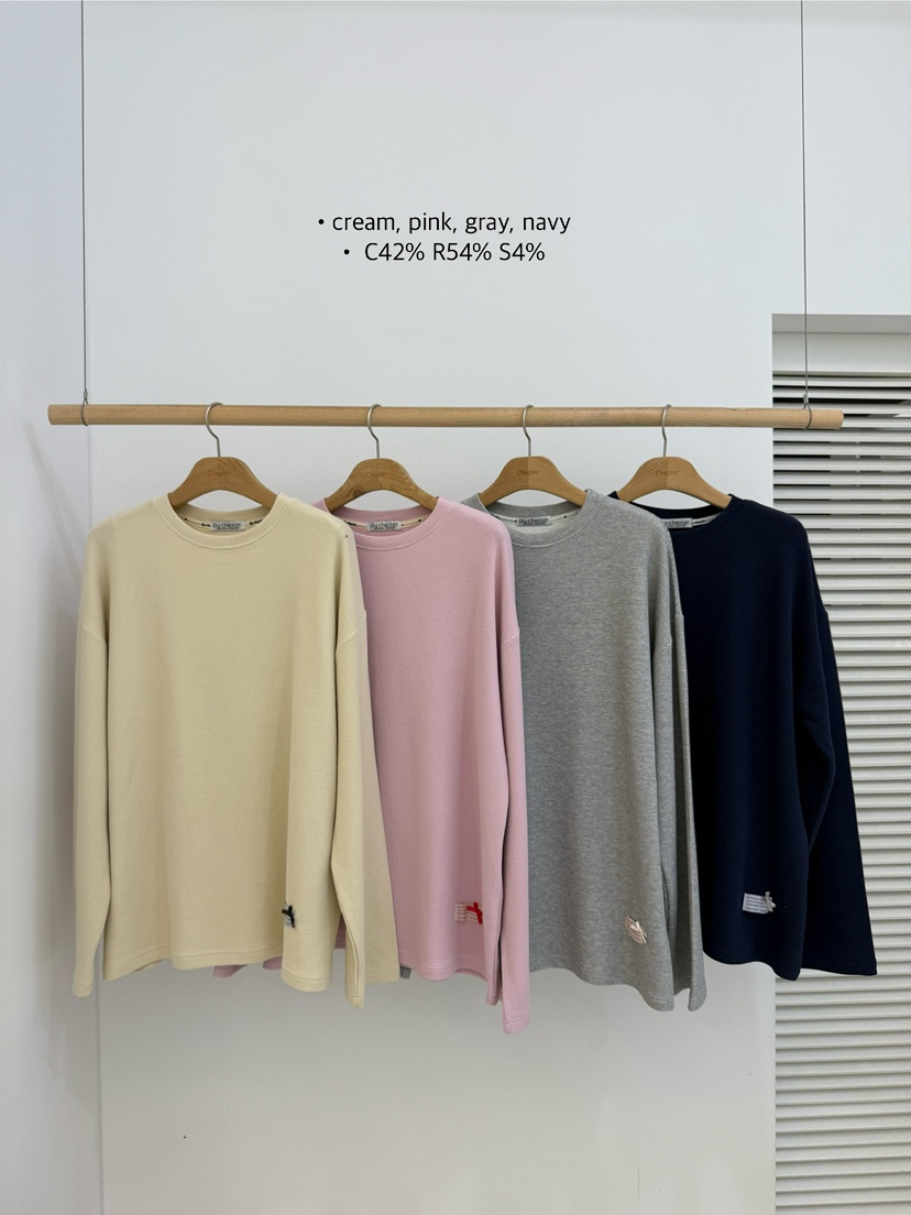 BY CHAPTER東大門㊣直郵女裝新品25秋冬休閑人氣職業長袖T恤Chapter長袖T恤