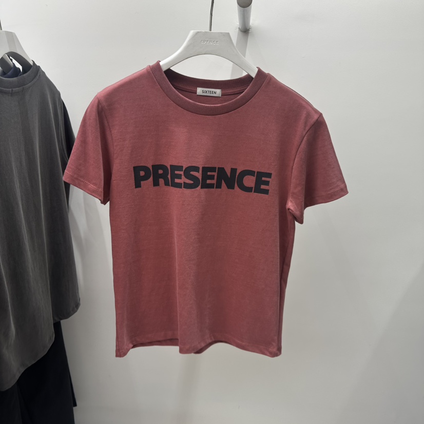 6PENCE-P韓國直郵㊣女裝新品熱賣時尚25秋冬職業推薦休閑T恤6PENCE-PT恤圖色2