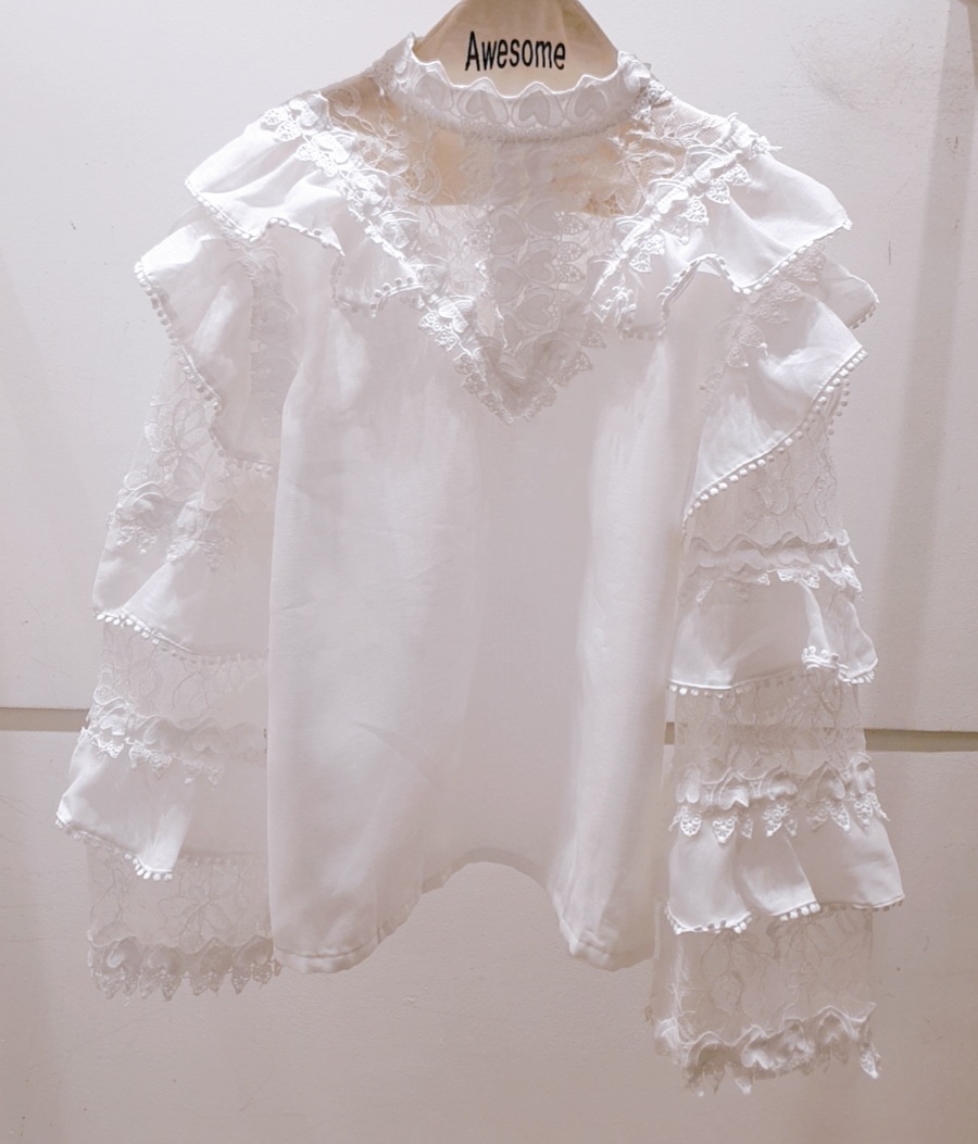 AWESOME-P東大門㊣直郵女裝新款人氣真品推薦職業襯衫蕾絲衫AWESOME-P襯衫/蕾絲衫