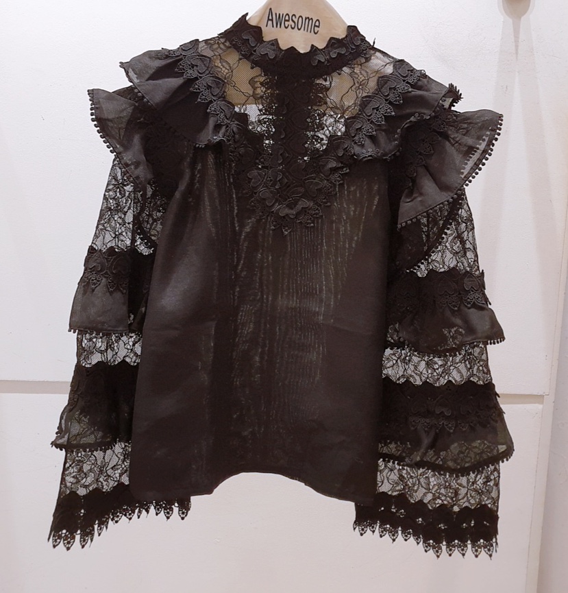 AWESOME-P東大門㊣直郵女裝新款人氣真品推薦職業襯衫蕾絲衫AWESOME-P襯衫/蕾絲衫圖色2