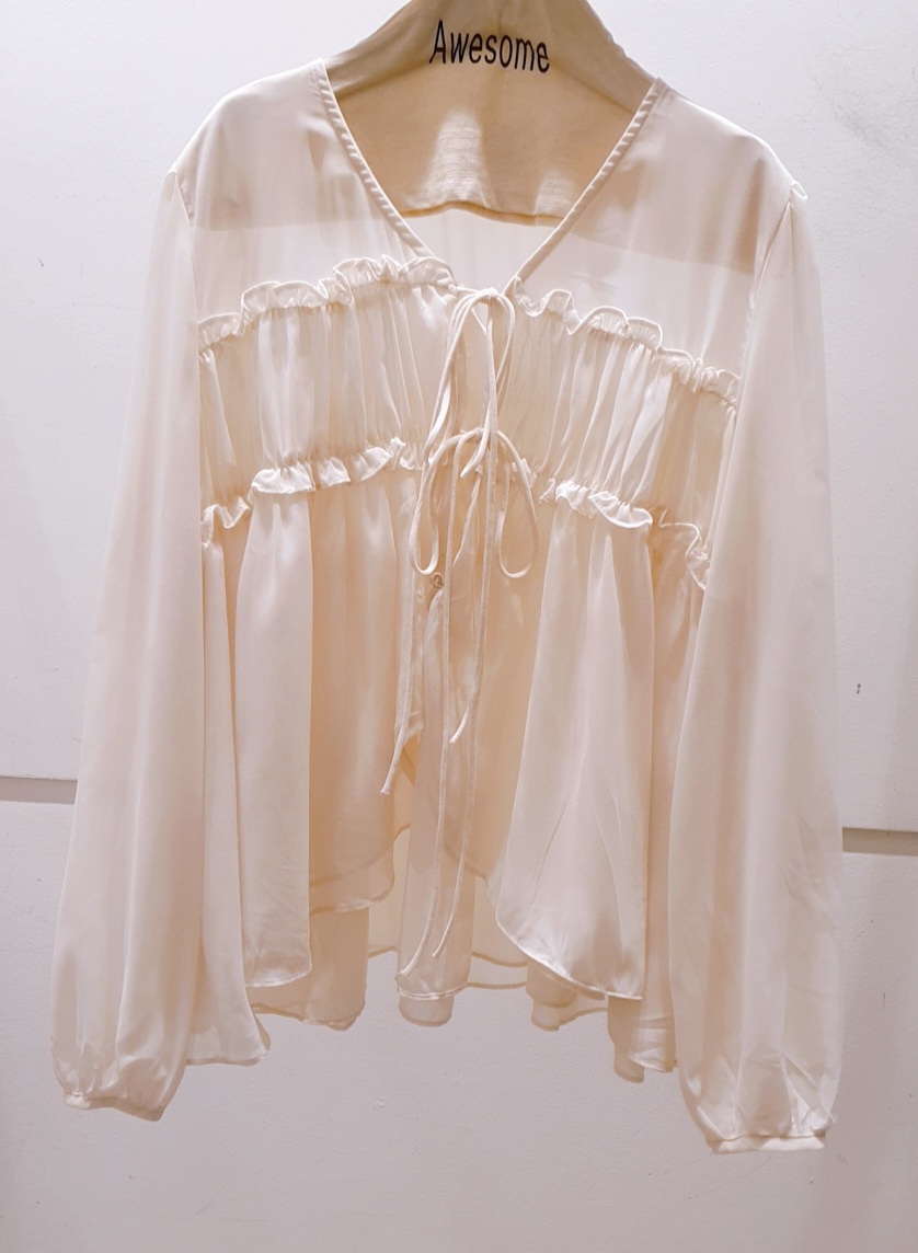 AWESOME-P韓國直郵㊣女裝新品25秋冬職業熱賣人氣襯衫蕾絲衫AWESOME-P襯衫/蕾絲衫圖色2