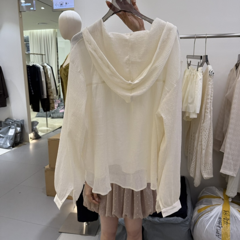 空韓國直郵㊣女士新款休閑人氣職業25秋冬時尚襯衫蕾絲衫兜帽SEARE襯衫/蕾絲衫