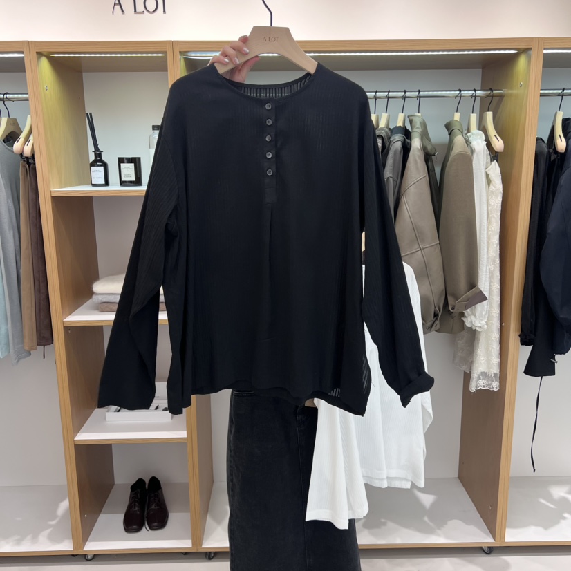 ALOT韓國直郵㊣女裝新款人氣25秋冬真品熱賣推薦襯衫蕾絲衫A LOT襯衫/蕾絲衫圖色2