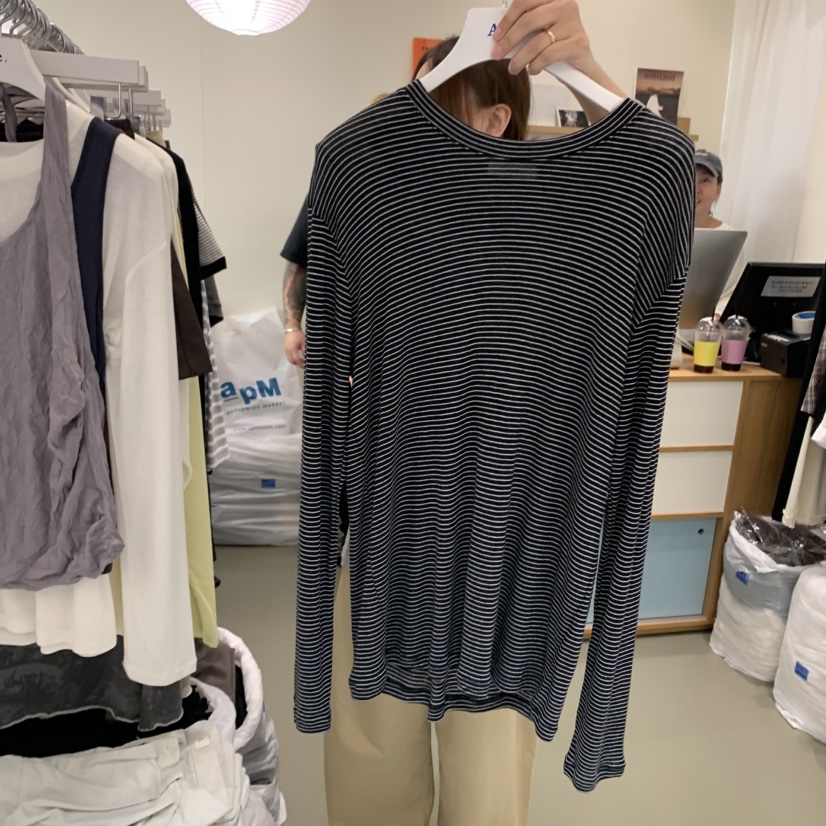 ARE東大門㊣直郵女士新品人氣熱賣真品休閑長袖T恤美利奴羊毛ARE YOU/ARE長袖T恤圖色3