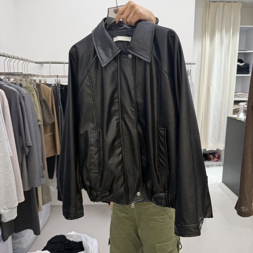 空東大門㊣實拍女裝新品休閑熱賣時尚真品人氣職業25秋冬皮衣SEARE皮衣