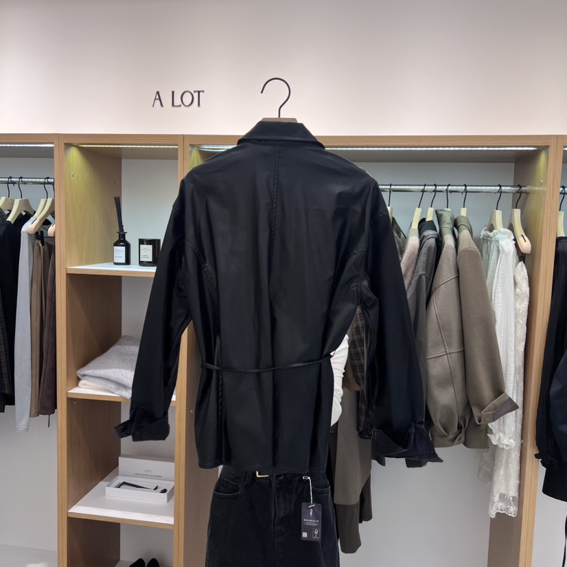 ALOT韓國直郵㊣女裝新品職業真品休閑時尚襯衫蕾絲衫含腰繩A LOT襯衫/蕾絲衫