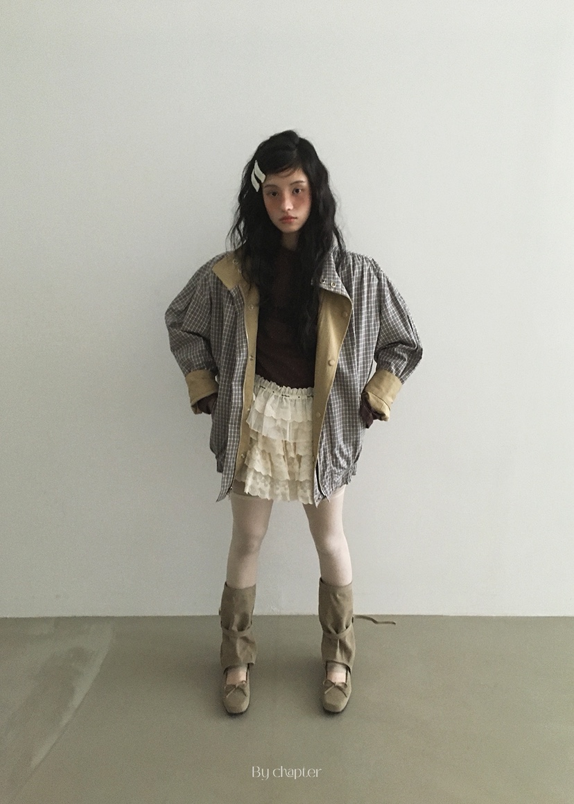 BY CHAPTER韓國代購㊣女士新品人氣真品熱賣休閑夾克里外穿Chapter夾克