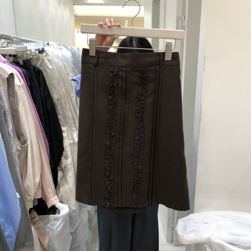 ASOME韓國代購㊣女士新品休閑25秋冬熱賣半身裙中短裙荷葉邊A.SOME半身裙/中短裙圖色2