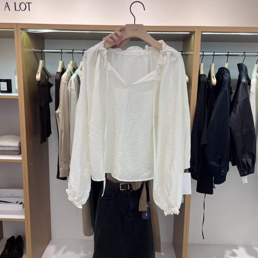 ALOT東大門㊣實拍女裝新品職業推薦休閑人氣時尚襯衫蕾絲衫A LOT襯衫/蕾絲衫圖色2