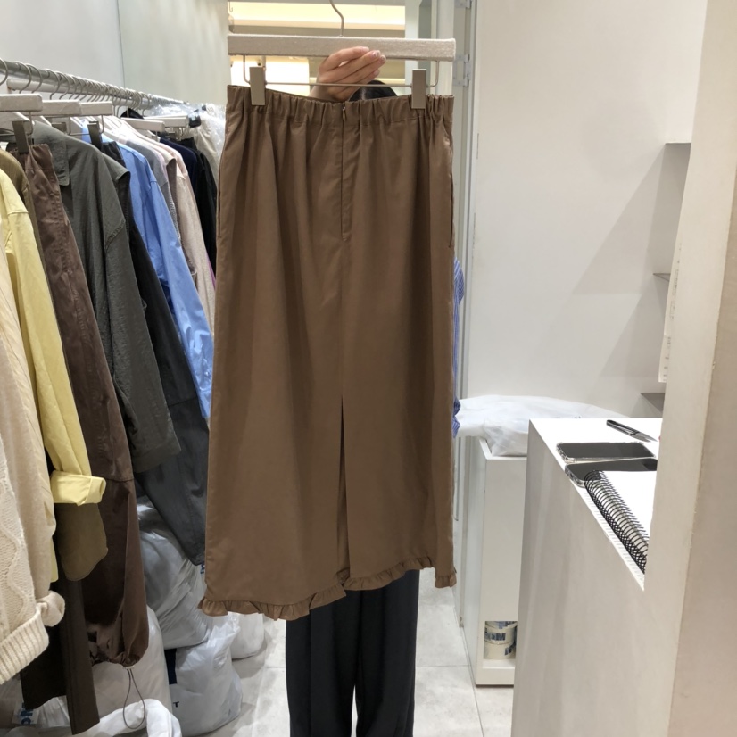 ASOME韓國代購㊣女士新款真品半身裙中短裙不含腰帶荷葉邊長款A.SOME半身裙/中短裙
