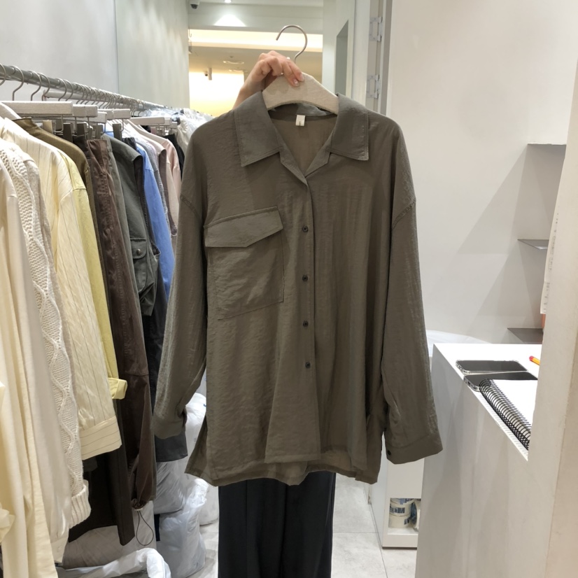 ASOME韓國直郵㊣女裝新品推薦真品時尚人氣25秋冬襯衫蕾絲衫口袋A.SOME襯衫/蕾絲衫圖色2