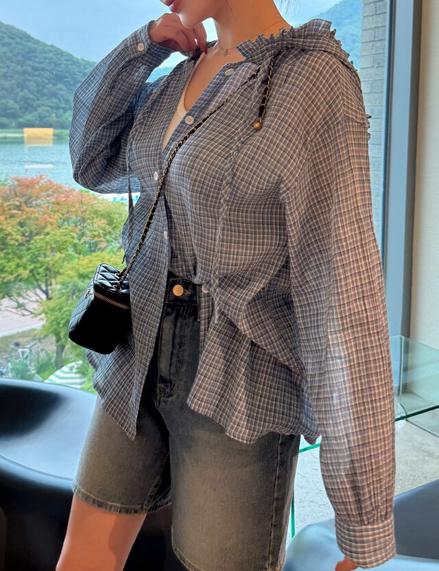 ANDYOUBROWN韓國直郵㊣女士新品人氣時尚推薦休閑襯衫蕾絲衫ANDYOUBROWN襯衫/蕾絲衫