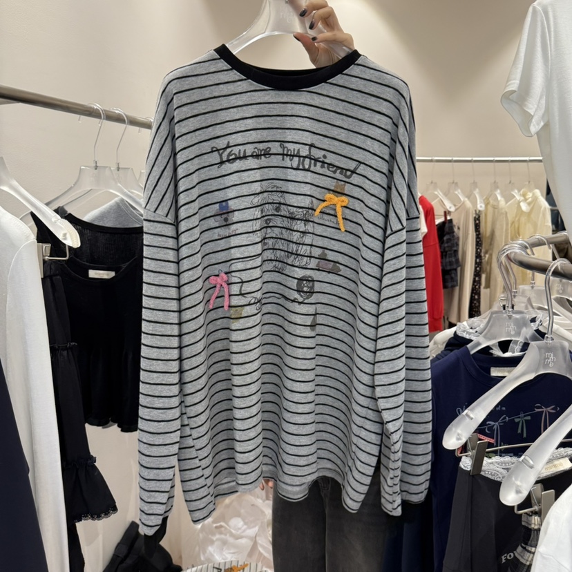 MIMME東大門㊣直郵女士新品熱賣時尚真品職業推薦25秋冬長袖T恤MIMME長袖T恤圖色2