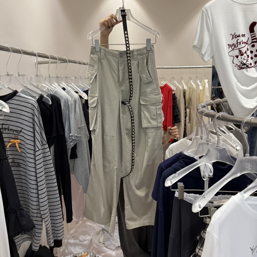 MIMME東大門㊣直郵女裝新品職業休閑推薦25秋冬休閑褲含腰帶MIMME休閑褲
