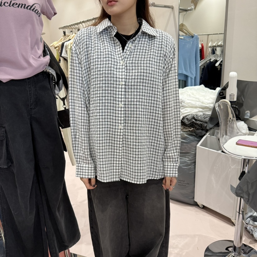 MIMME韓國直郵㊣女士新品熱賣25秋冬人氣真品休閑襯衫蕾絲衫MIMME襯衫/蕾絲衫圖色2