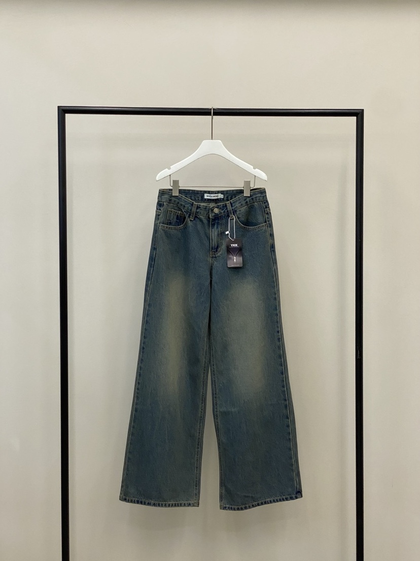MUCH MORE韓國代購㊣女裝新品職業推薦時尚休閑人氣牛仔褲MUCH MORE牛仔褲圖色2