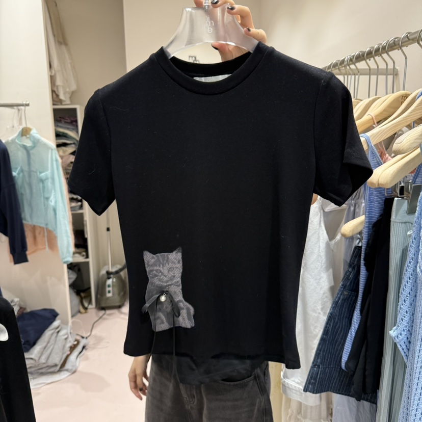 MIMME東大門㊣直郵女裝新品25秋冬人氣職業休閑熱賣時尚T恤MIMMET恤圖色2