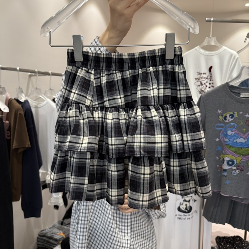 MIMME東大門㊣實拍女士新款熱賣人氣休閑時尚25秋冬短裙格紋MIMME短裙