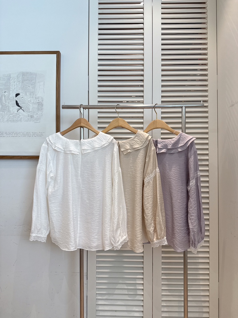 FAVE-L東大門㊣代購女裝新品25秋冬真品職業推薦襯衫蕾絲衫FAVE-L襯衫/蕾絲衫
