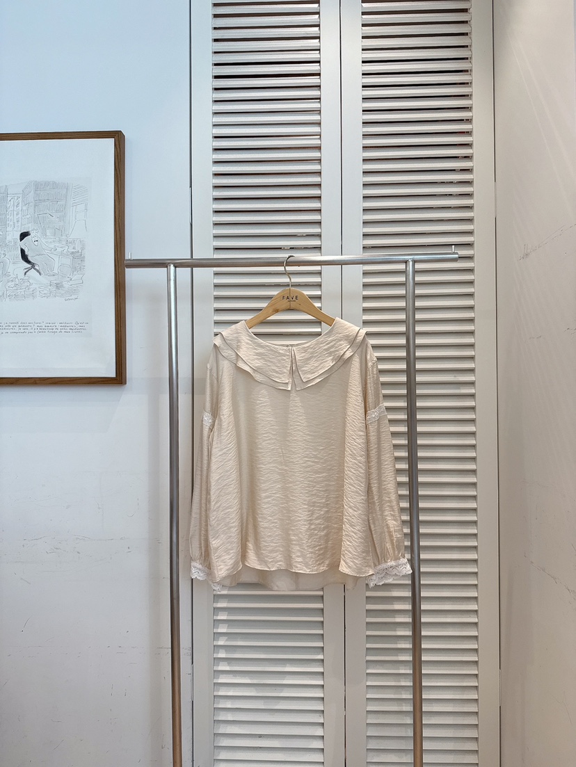 FAVE-L東大門㊣代購女裝新品25秋冬真品職業推薦襯衫蕾絲衫FAVE-L襯衫/蕾絲衫圖色2