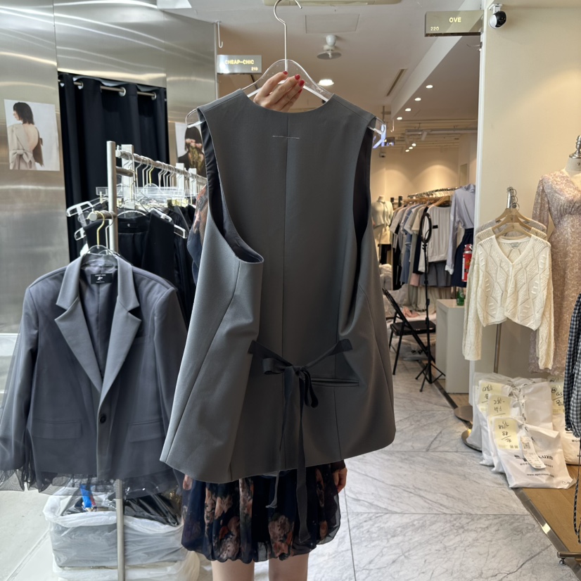 CHEAP-CHIC東大門㊣直郵女士新品25秋冬真品熱賣休閑職業馬甲CHEAP-CHIC/CHARLES THE SECOND馬甲