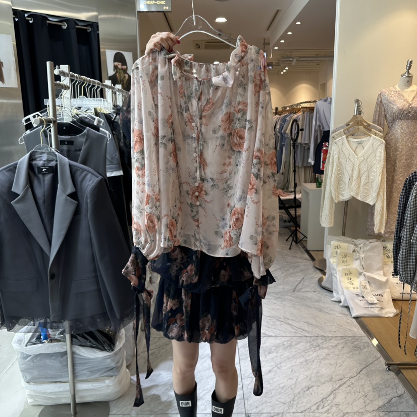 CHEAP-CHIC東大門㊣實拍女裝新款25秋冬時尚推薦襯衫蕾絲衫CHEAP-CHIC/CHARLES THE SECOND襯衫/蕾絲衫